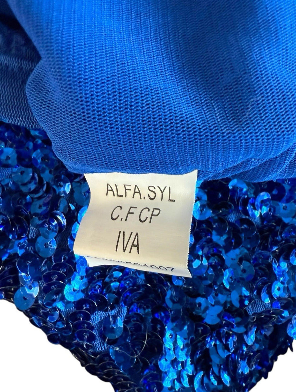 Covos Sequin Cocktail Dress Women's UK Size XL Bodycon V Neck Party Mini Blue Sparkle