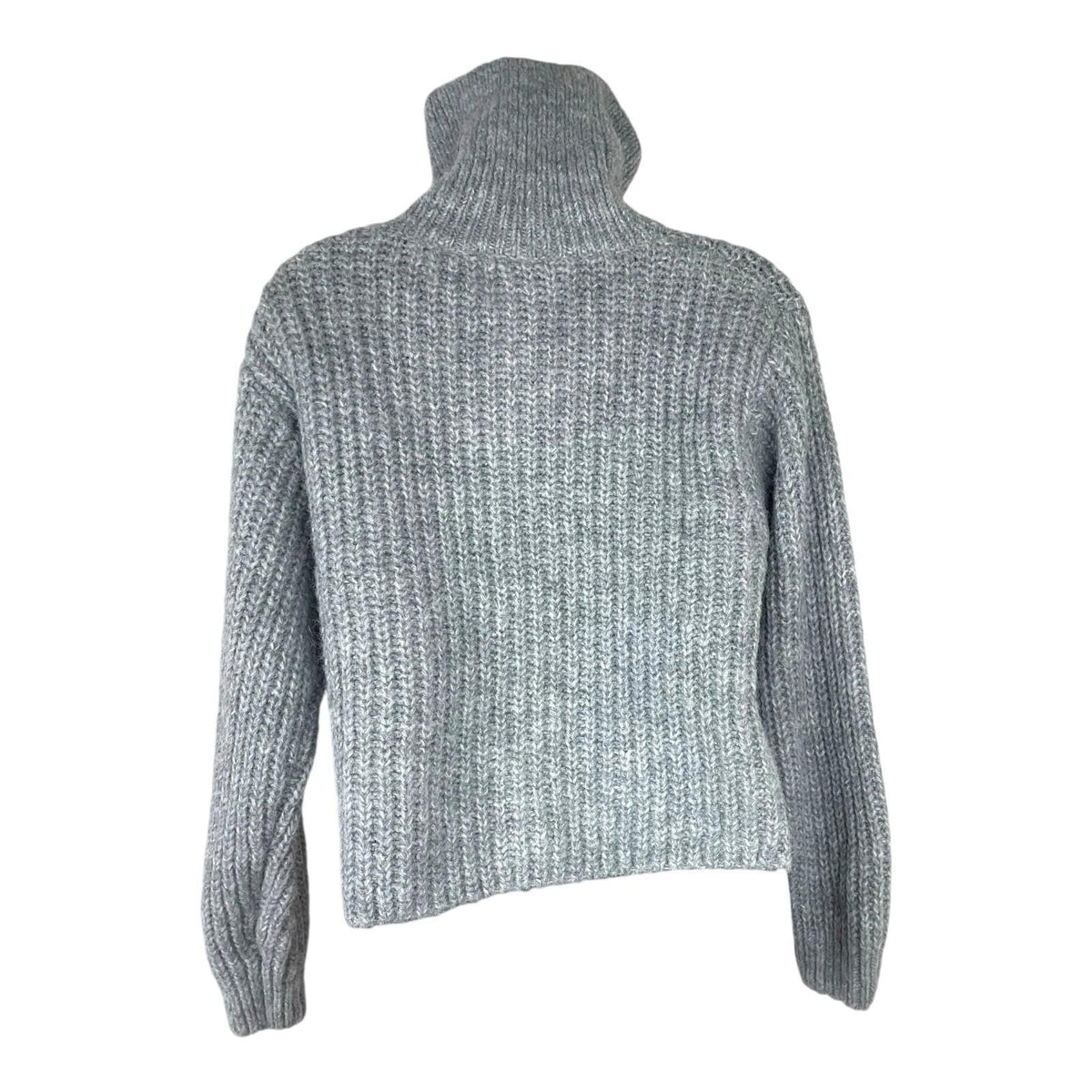 Divided Grey Marl Rib Knit Oversized Cardigan Collared Women's UK Size XXS