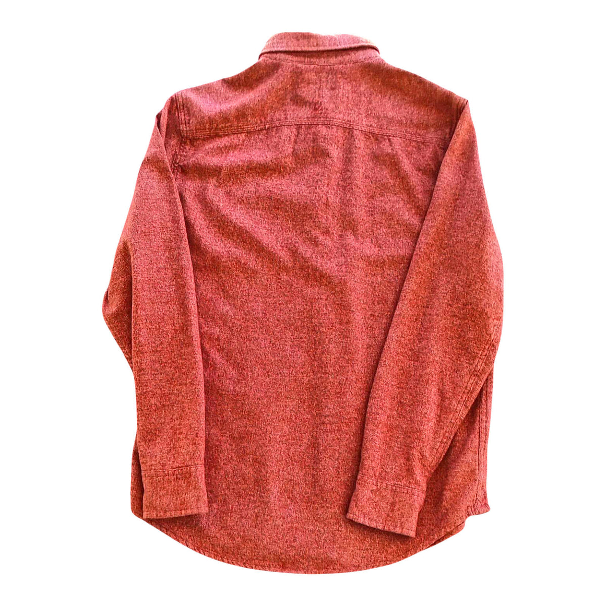 Mantary Shirt Orange Long Sleeved Pocket 100% Cotton UK Men's Size S