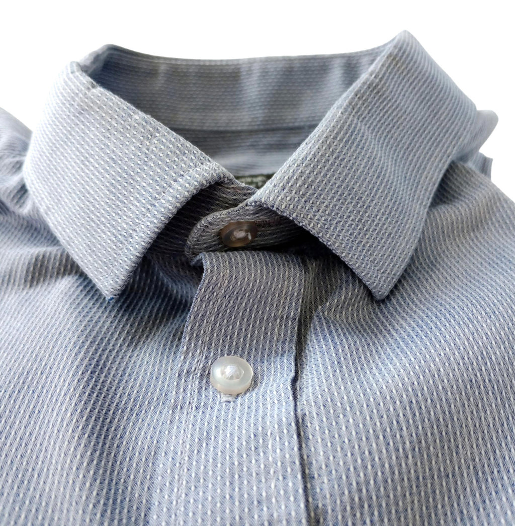 George Shirt Long Sleeve Grey Geometric Easy Care Men's UK Size XXXL 3XL
