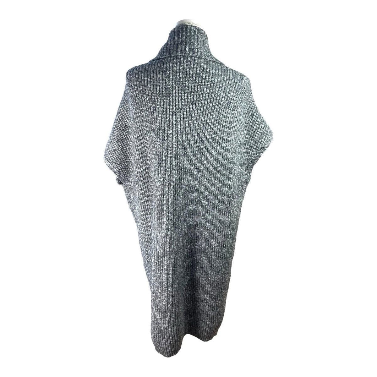 Tu Mystery Jane Grey Sleeveless Cardigan Ribbed Women's UK Size M