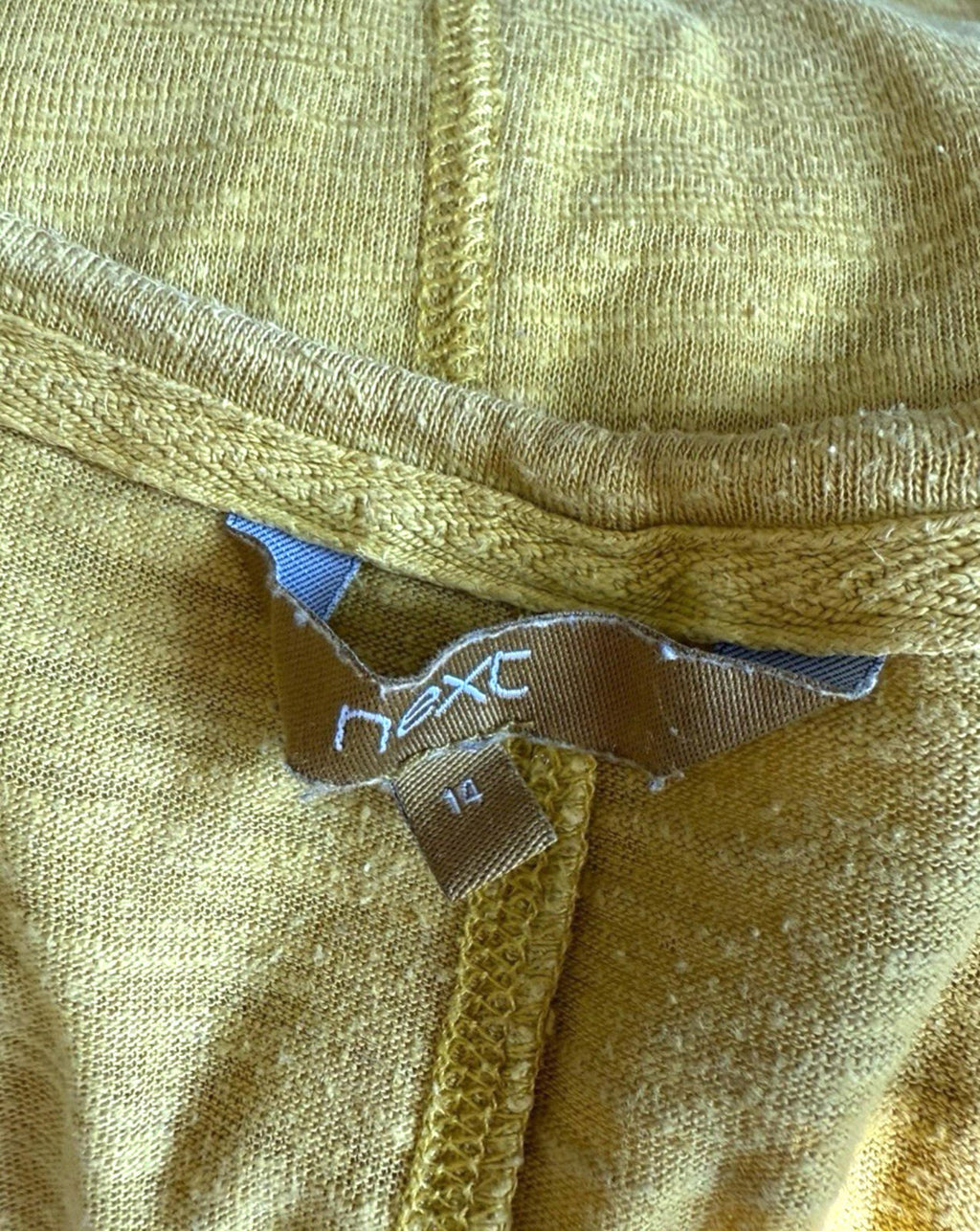 Next Mustard Next T-Shirt Blouse Women's UK Size 14 Mustard Yellow V Neck Pocket Summer