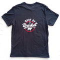 MCE Apparel Black Body By Brisket T-Shirt Men's UK Size L Black Crew Neck BBQ Sauce Graphic Print