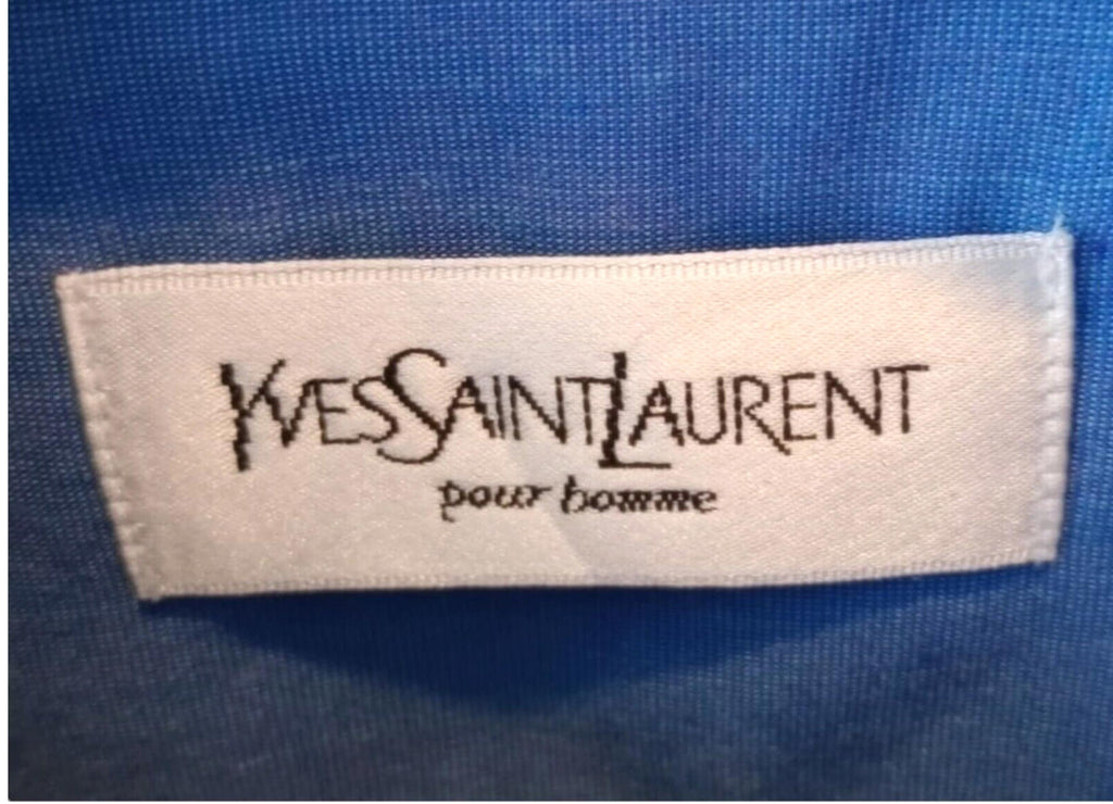 YSL LightBlue YvesSaintLaurent Blue Shirt Long Sleeve Men's UK Size XL 46" Chest 16" Collar