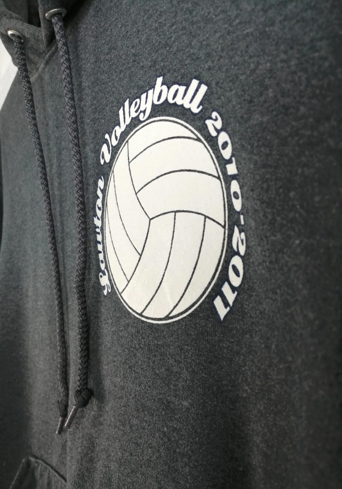 Lawton Volleyball Hoodie Men's Size M Slate Grey Jersey Hooded Pockets Sports