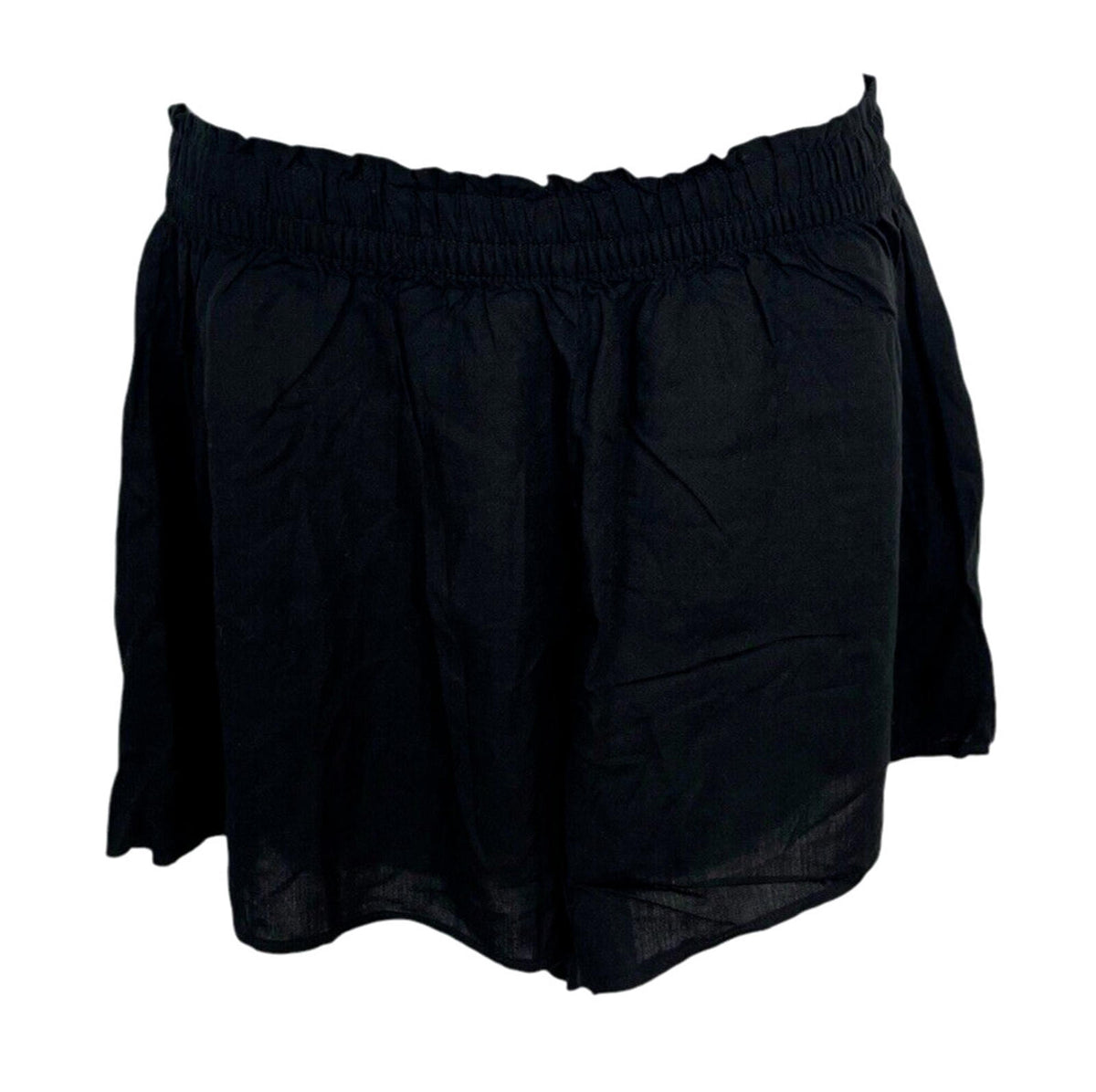 Divided Black Shorts Elasticated Waist Pockets Women's UK Size XS