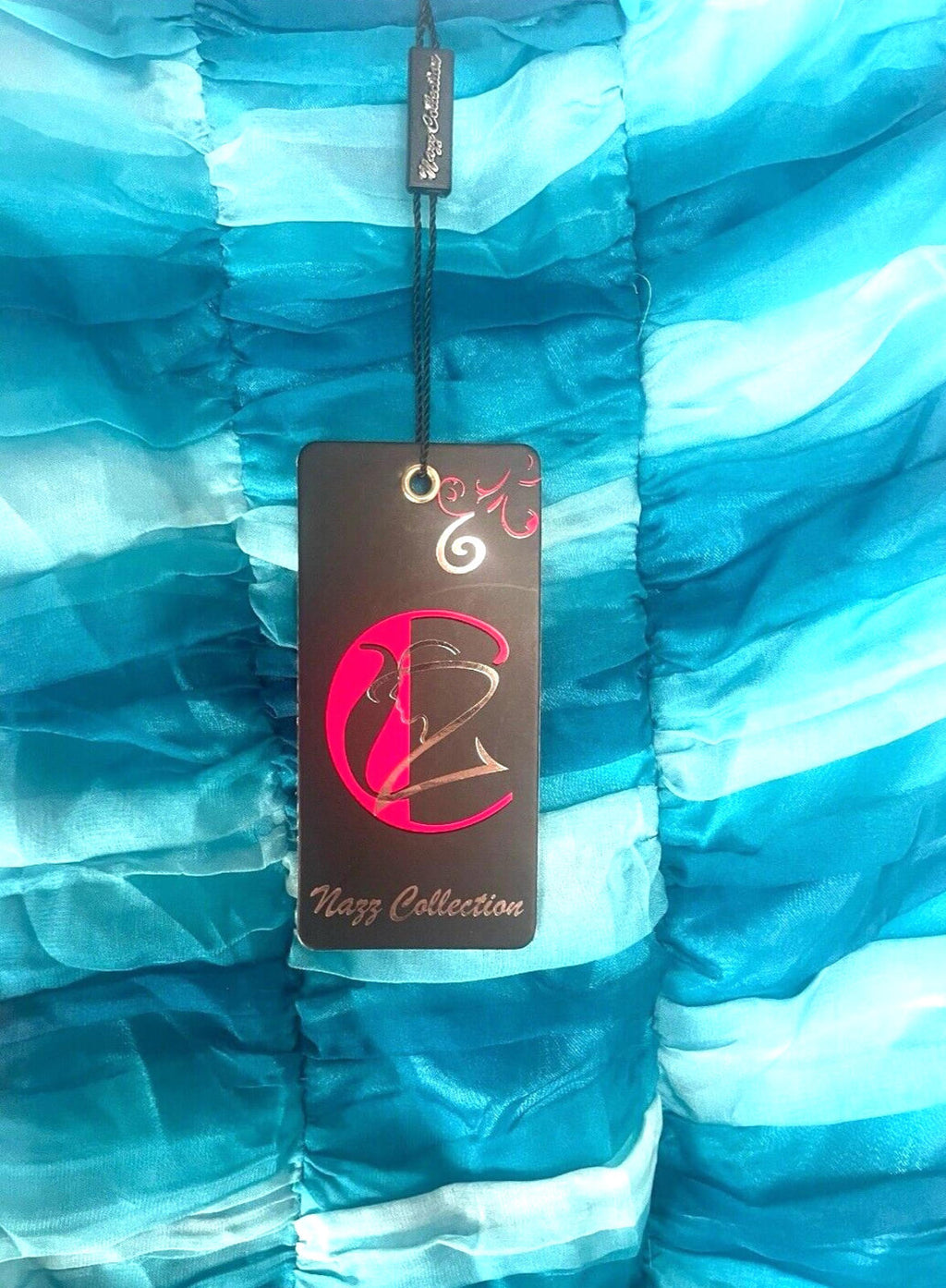 Nazz Collection Blue Mini Dress Women's UK Size 14 One Shoulder Ruched Formal