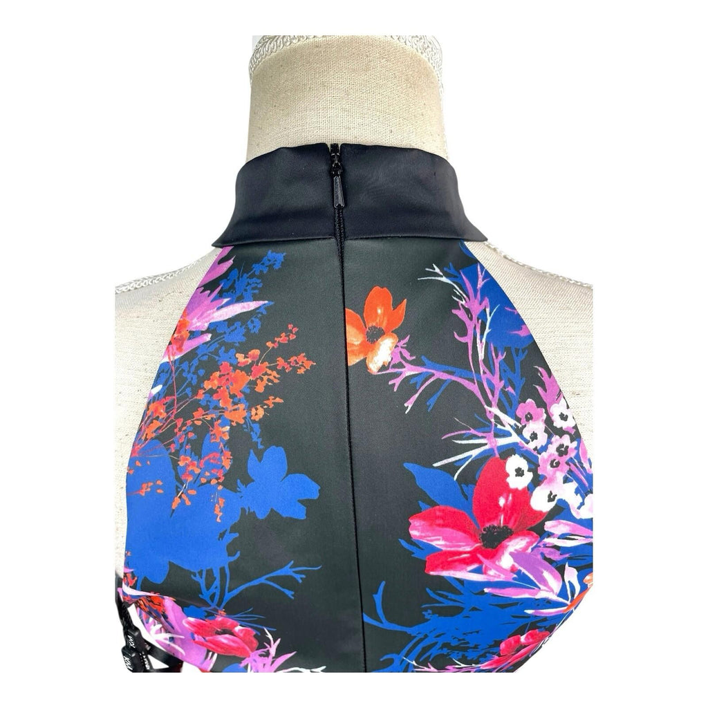 Karen Millen Multicolour Floral Midi Dress Women's UK Size 10