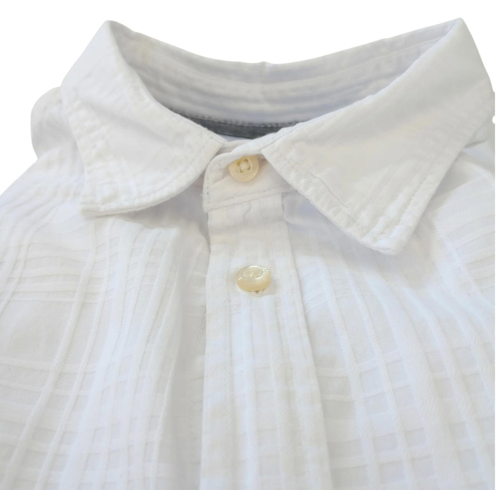 Maine New England Shirt Short Sleeve White 100% Cotton Pocket Men's UK Size XL