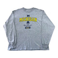 Michigan T-Shirt Men's UK Size L Grey Long Sleeve Jersey Crew Neck Lightweight