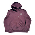 Under Armour Hoodie Men's UK Size S Burgundy Red Long Sleeve Pocket 100% Cotton