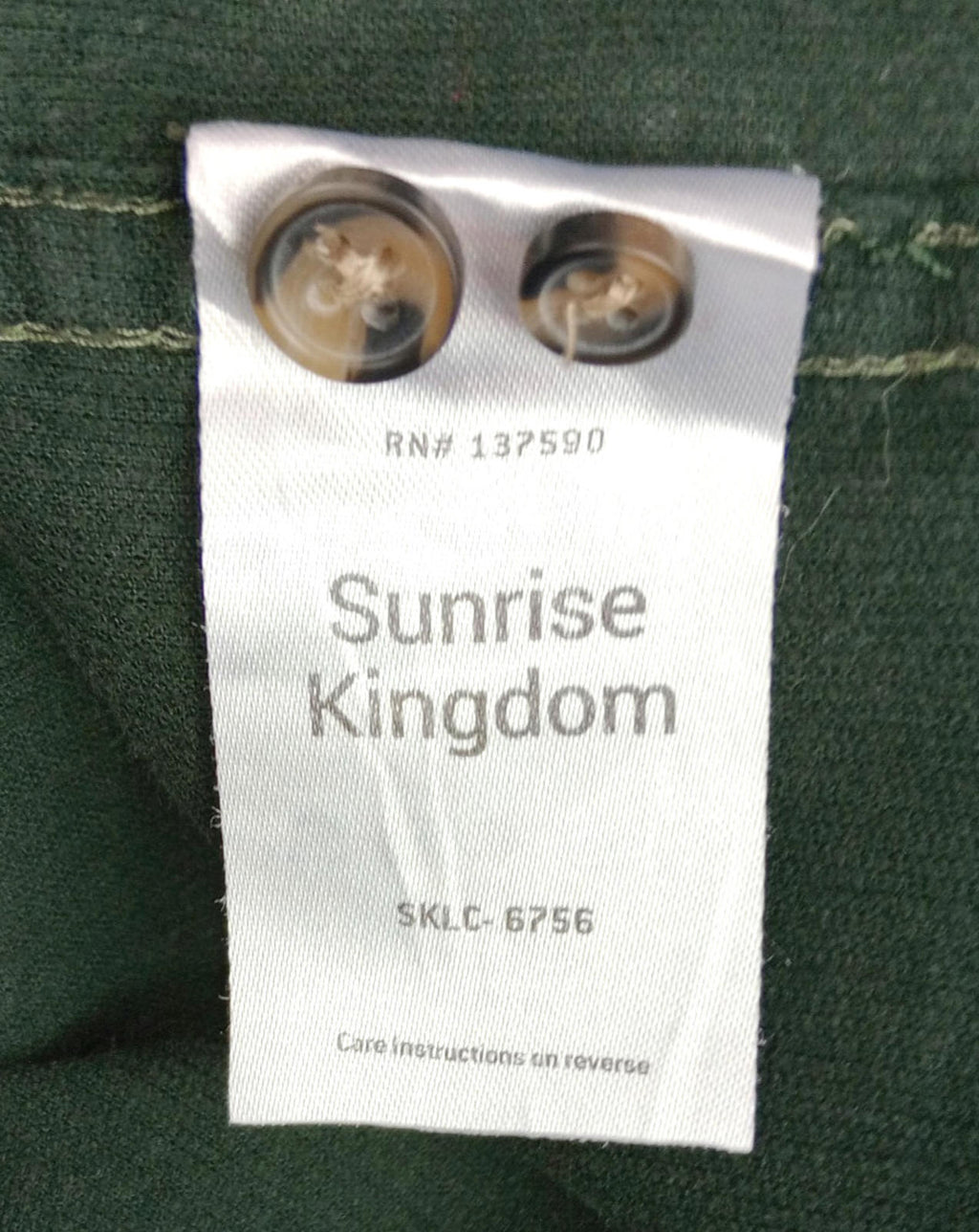 Sunrise Kingdom Corduroy Shirt Men's UK Size S Black Long Sleeve Pocket