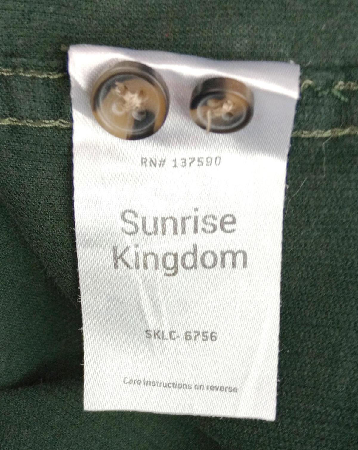 Sunrise Kingdom Corduroy Shirt Men's UK Size S Black Long Sleeve Pocket
