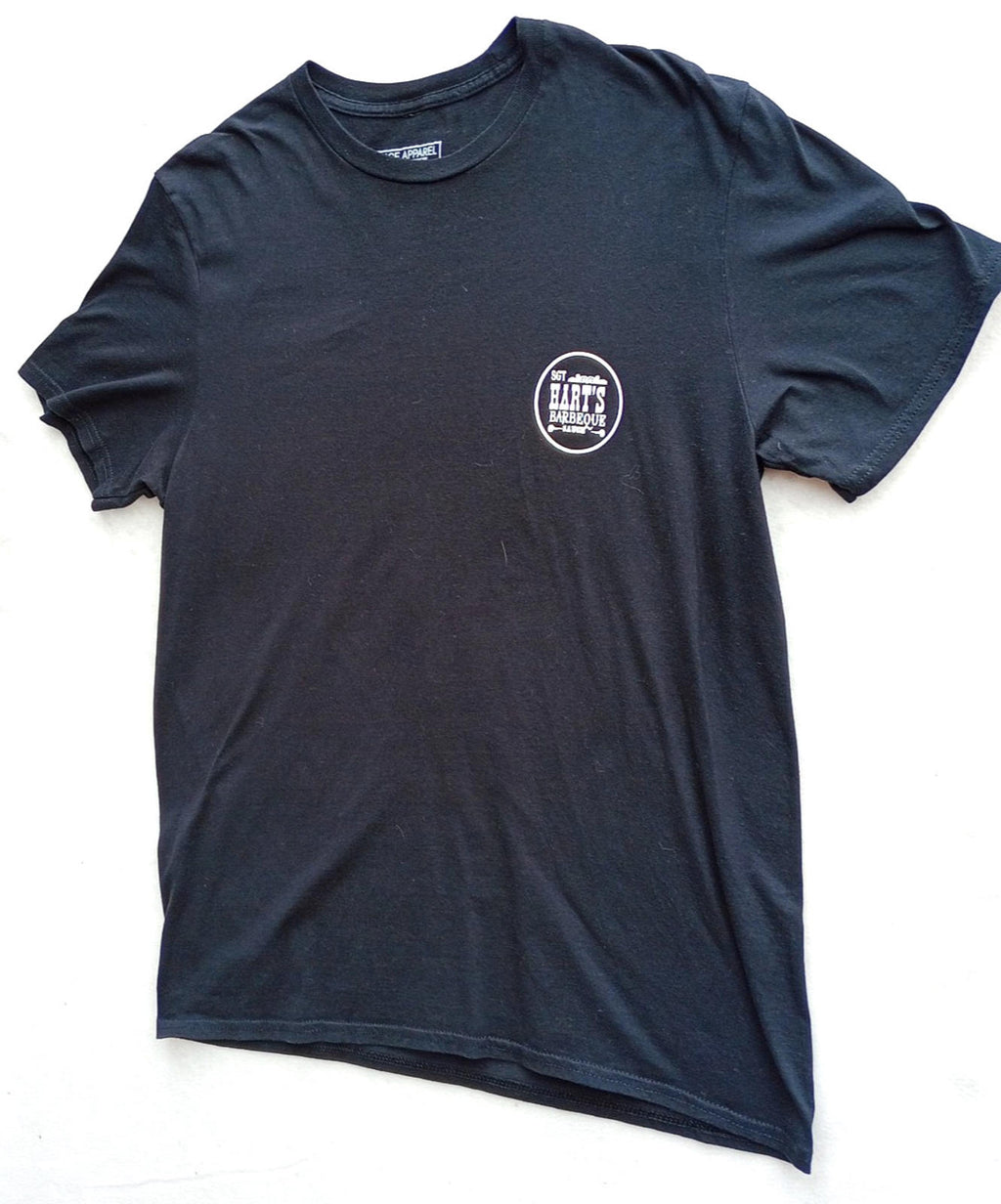 MCE Apparel Black Body By Brisket T-Shirt Men's UK Size L Black Crew Neck BBQ Sauce Graphic Print