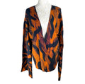 Windeson Open Jacket Orange & Black Lightweight Flared Sleeve Women's UK Size 16