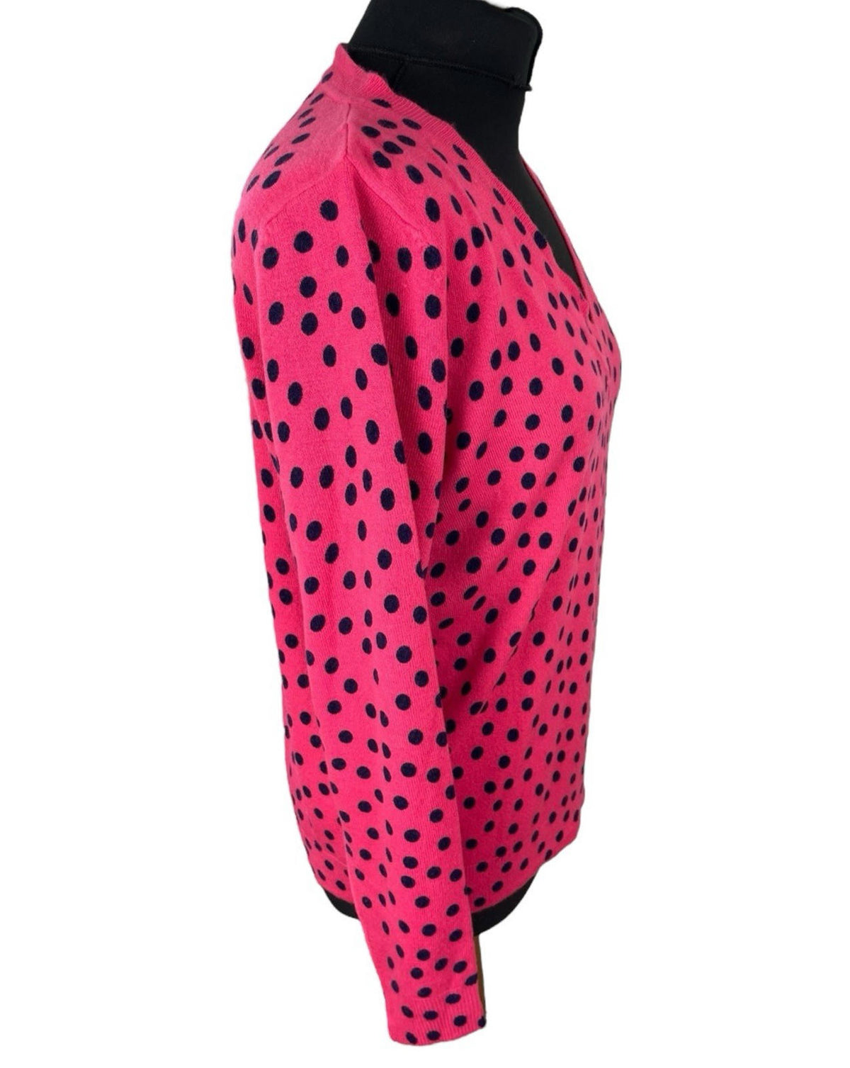 Marks & Spencer Pink M&S Collection Pink Jumper Polka Dot Soft Touch Women's UK Size M