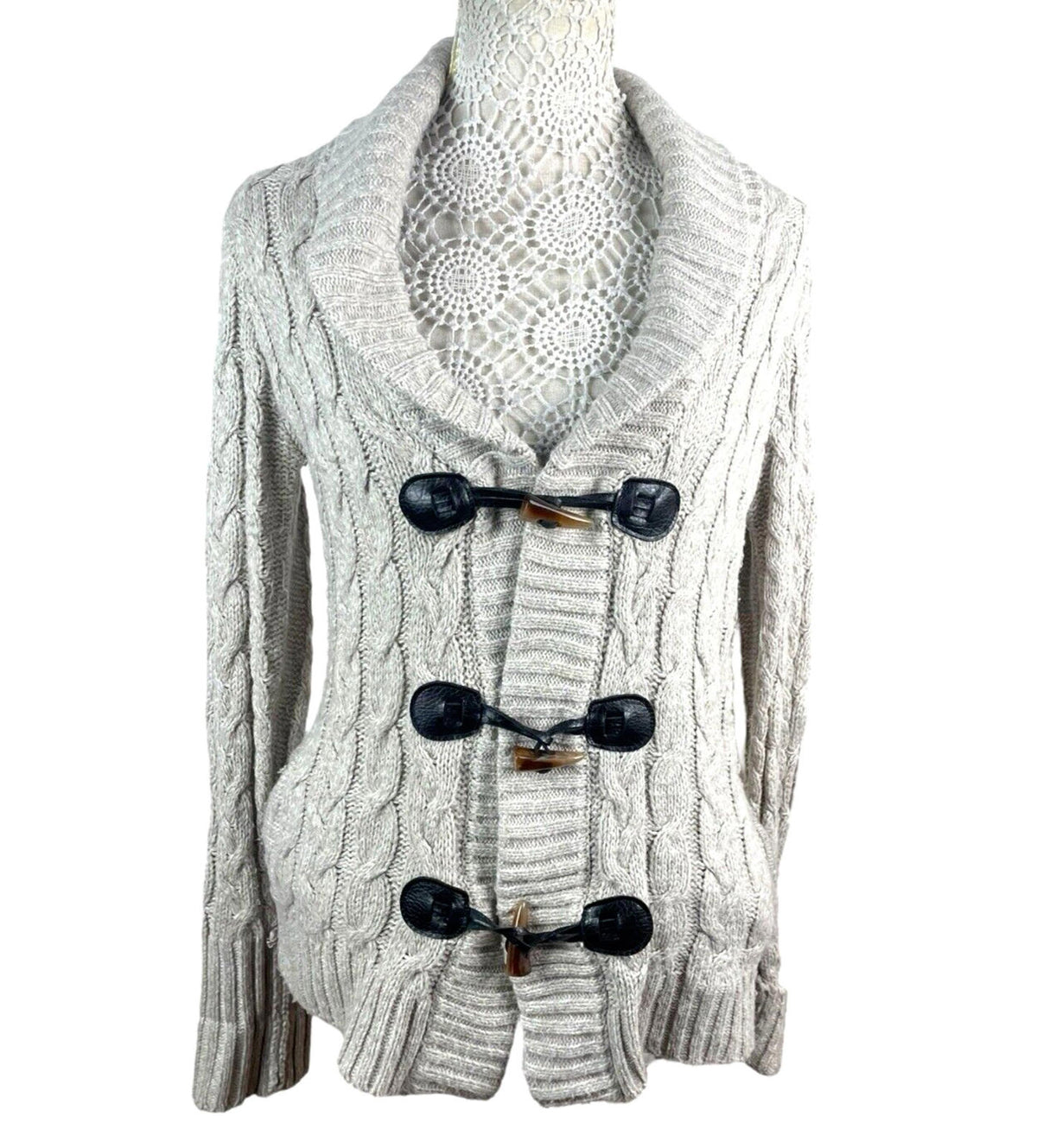 Atmosphere Cream Knit Cardigan Collared Women's UK Size 12
