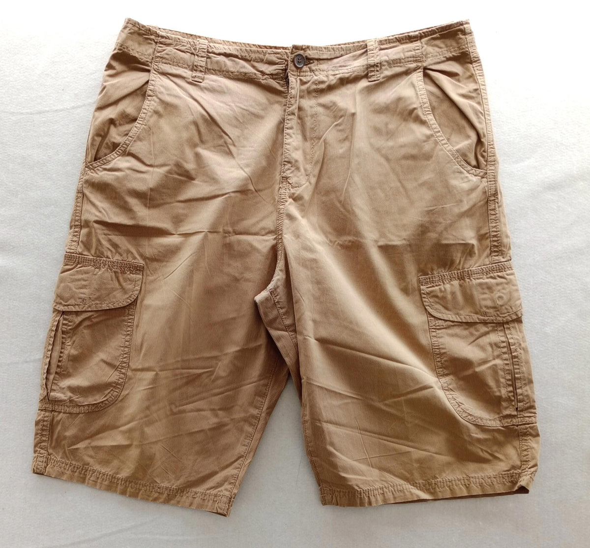 George Chino Shorts Men's UK Size Large Brown 100% Cotton Cargo Pockets
