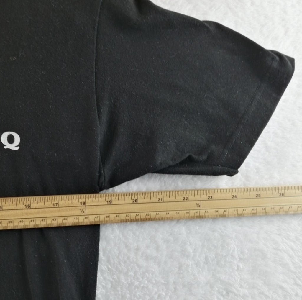 M&O KNITS Black Chicken Graphic Print T-Shirt Men's Size M Black Crew Neck 100% Preshrunk Cotton