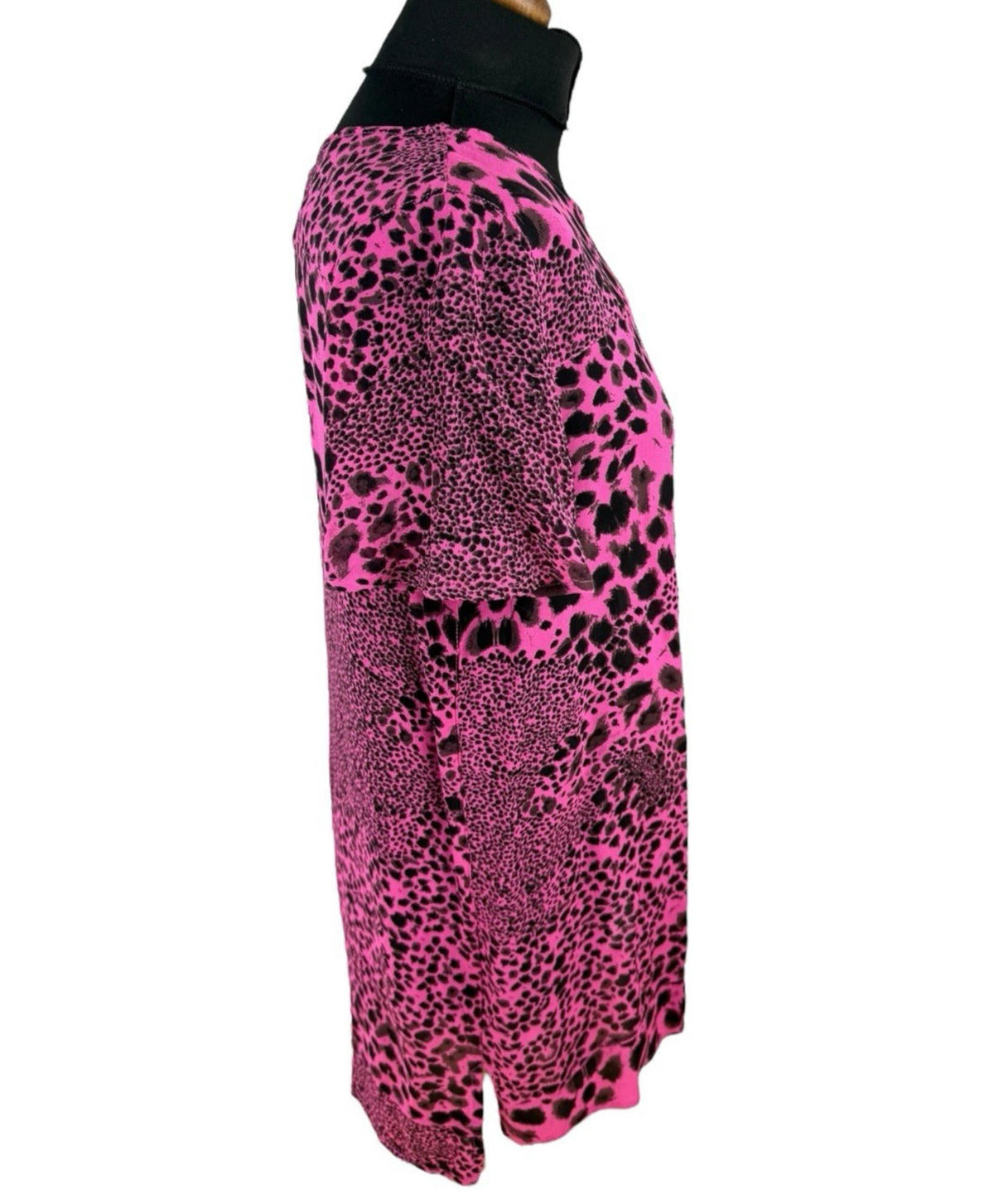 Next Pink Next Chiffon Top Sheer Leopard Print Pink Lightweight Women's UK Size 14