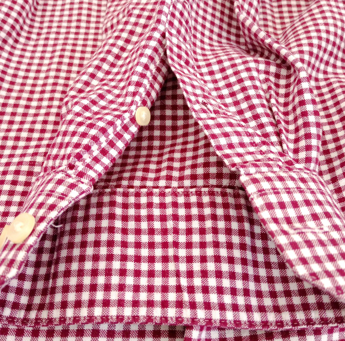 Burton Red Check Long Sleeved Shirt 100% Cotton Men's UK Size XL