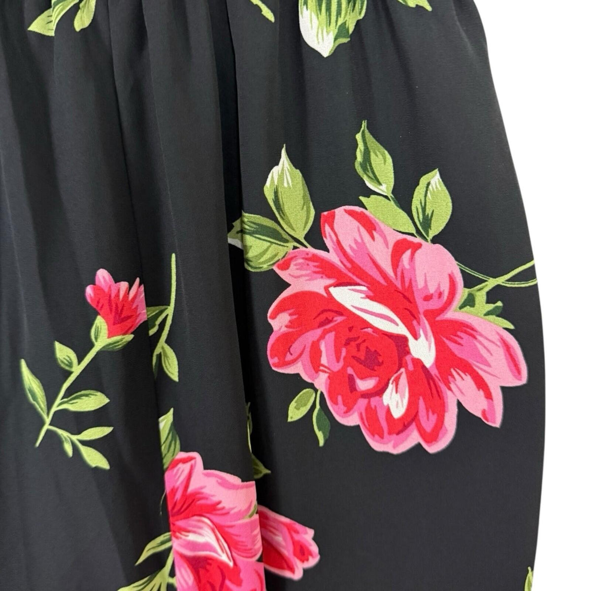 Atmosphere Floral Maxi Dress Women’s UK Size 4 Off Shoulder Black Pink
