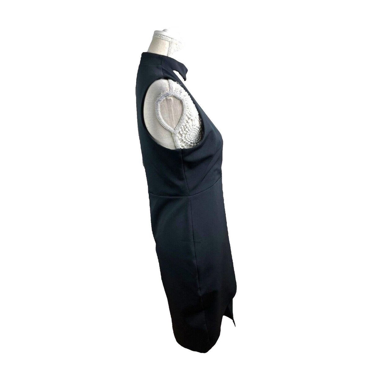 River Island Black Midi Dress Collared Women's UK Size 12