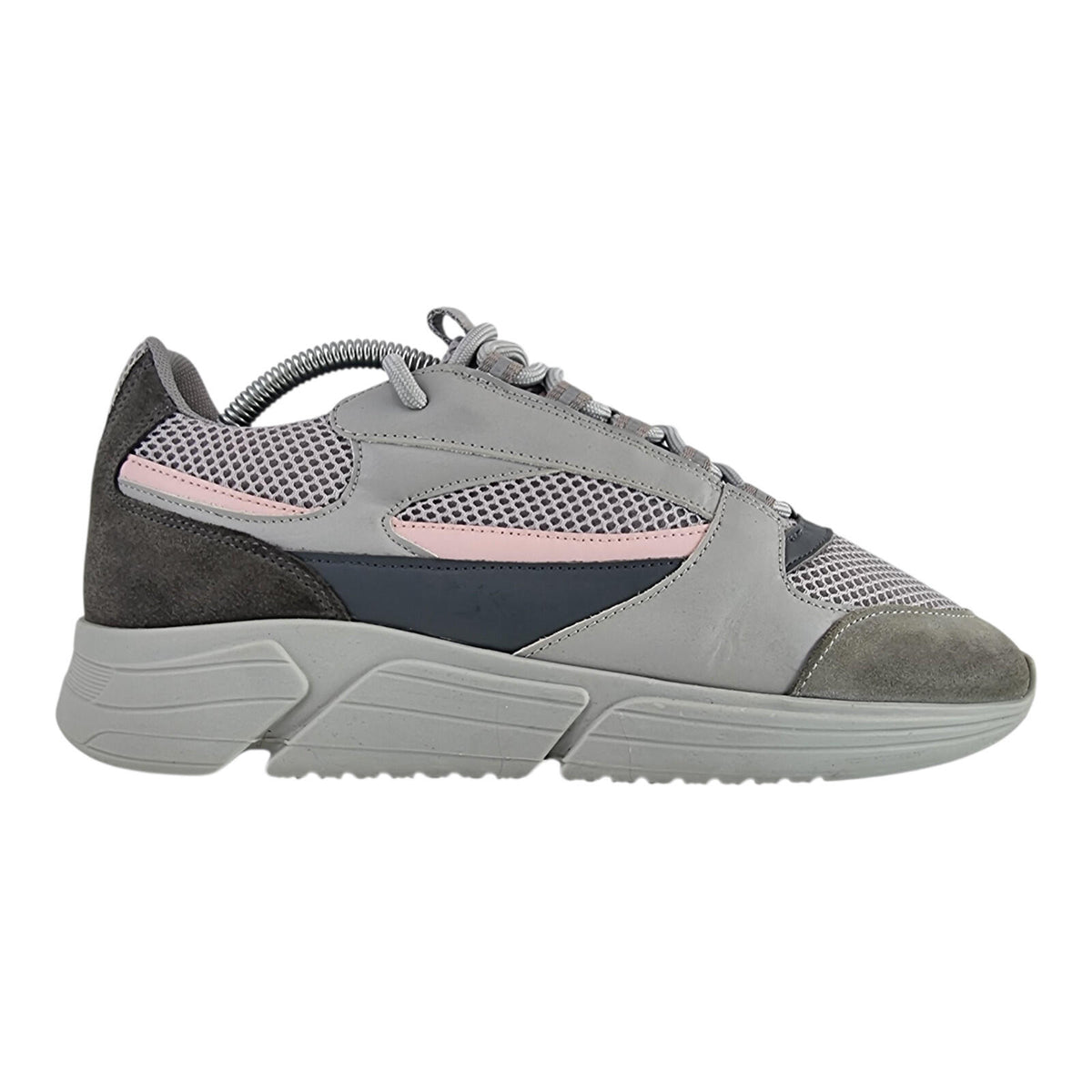 Belier A Sport Runner Trainer Men's UK Size 8 Low Top Grey Pink Sneakers