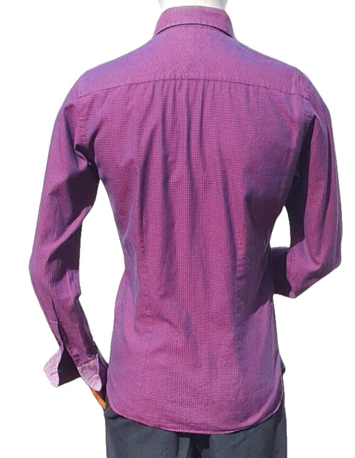 Ted Baker Shirt 40" Chest French Cuff 100% Cotton Men's UK Size M