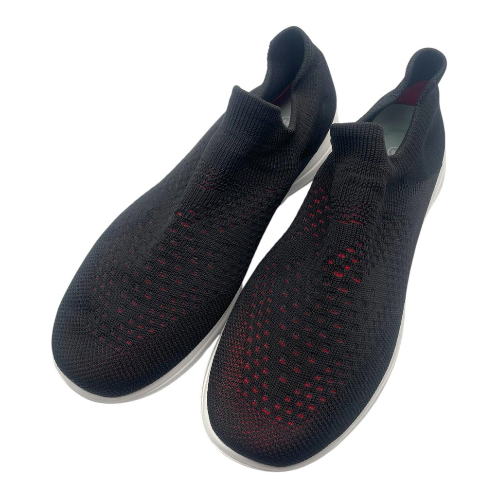 Slip On Walking Shoes Black & Red Non Slip Men's UK Size 11 EU 46