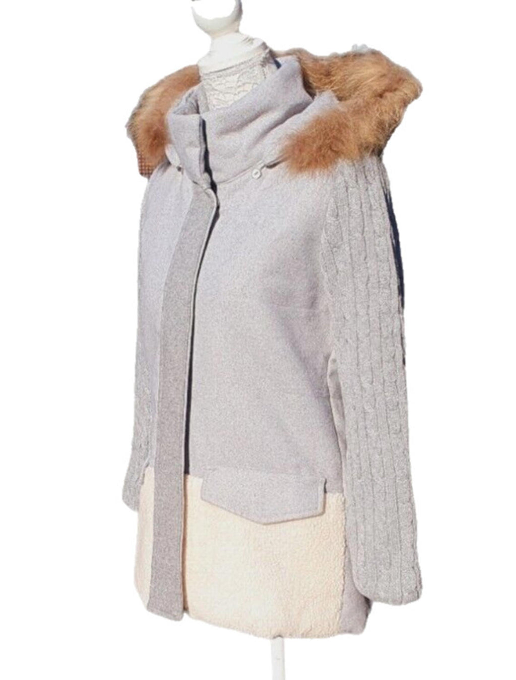 FLORYDAY Coat Jacket Knit Sleeve Women's UK Size 12