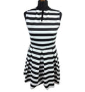 I-X London Striped Dress Women's UK Size 12 Fit & Flare Sleeveless Pleated Skirt