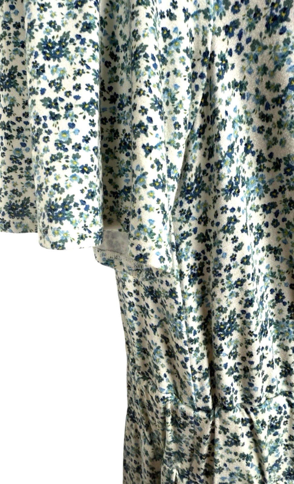 Crystal Kobe Floral Jumpsuit Womens UK Size S Wide Leg Short Sleeve White Blue