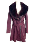 Atmosphere Red Fur Trim Coat Jacket Women's UK Size 10