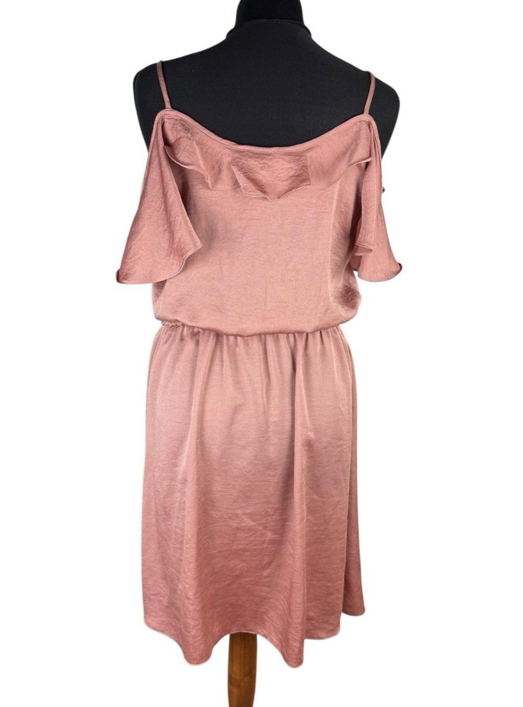 Next Rose Satin Occasion Dress Knee Length High Waist Women’s UK Size 12