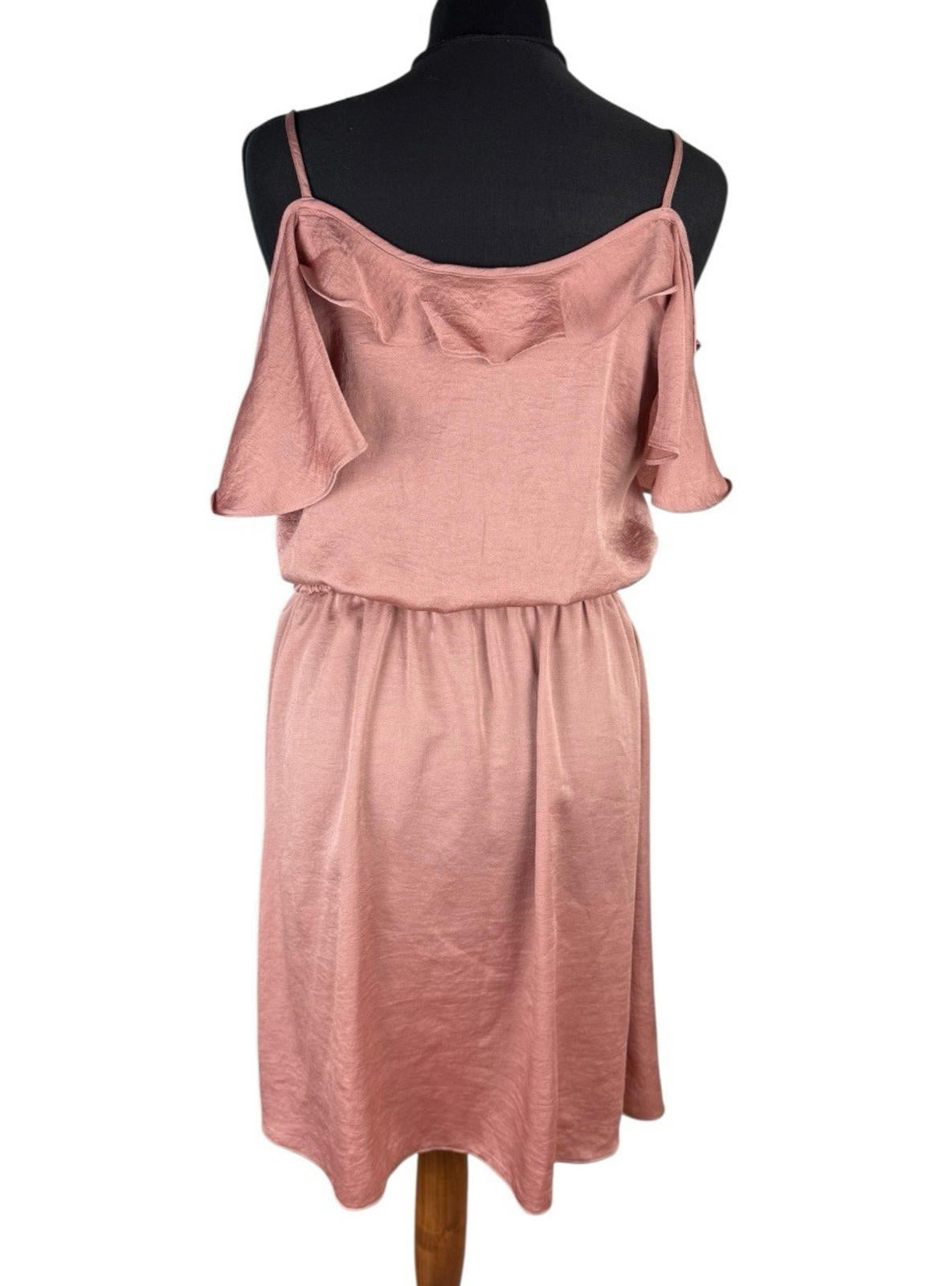Next Rose Satin Occasion Dress Knee Length High Waist Women’s UK Size 12