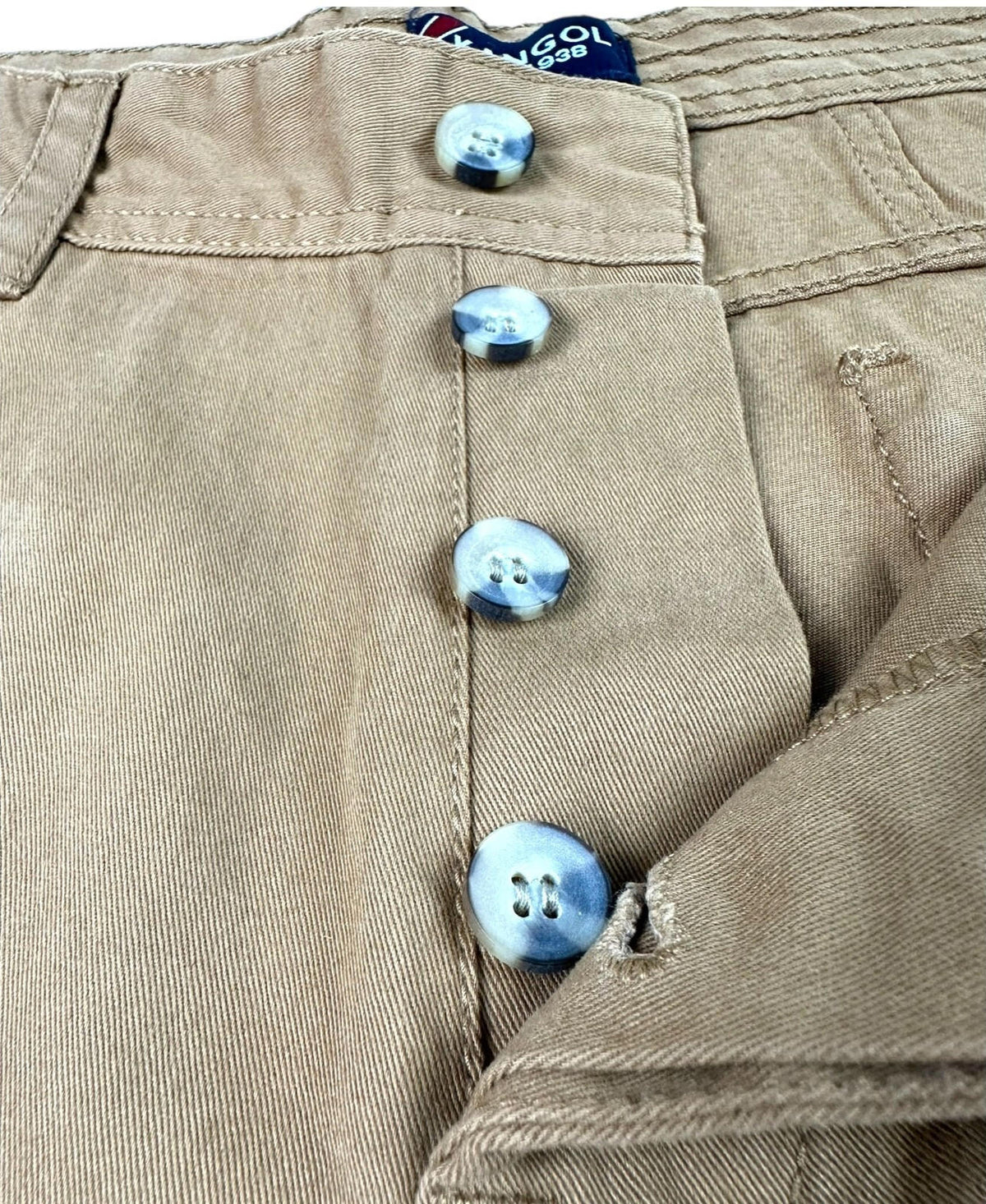 Kangol Chino Shorts Men's UK Size 2XL Brown Button Front Casual 100% Cotton W40