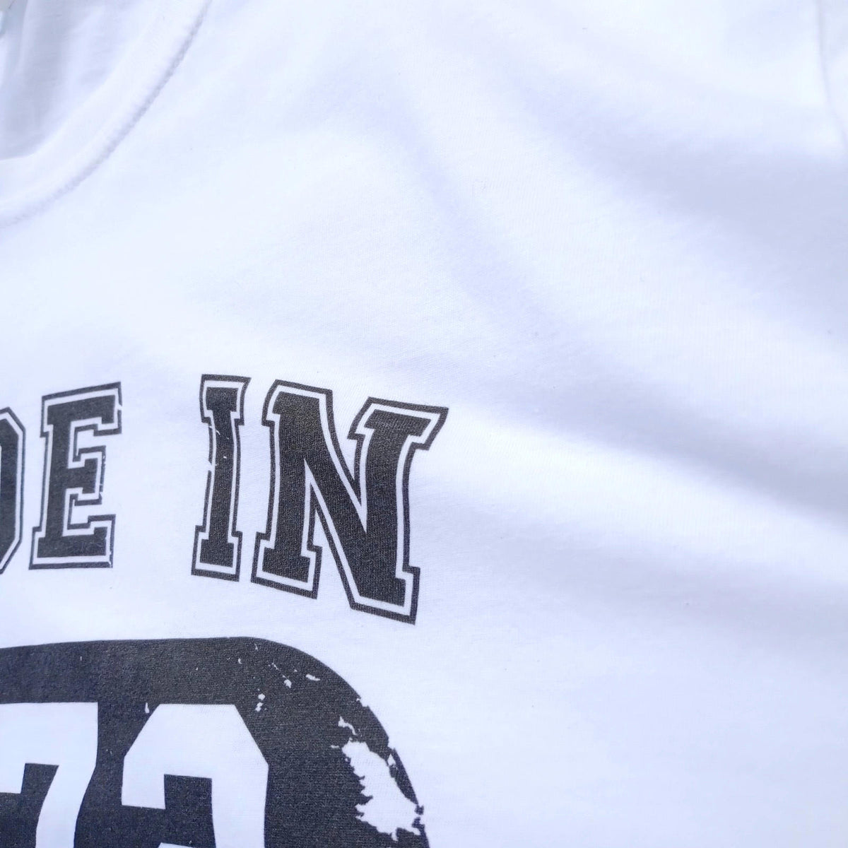 Made In 1972 T Shirt Men's UK Size XL White 100% Cotton Graphic Print