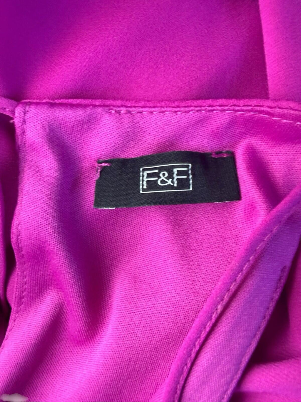 F&F Pleated Camisole Top Women's UK Size 8 Smocked Sleeveless Bright Pink