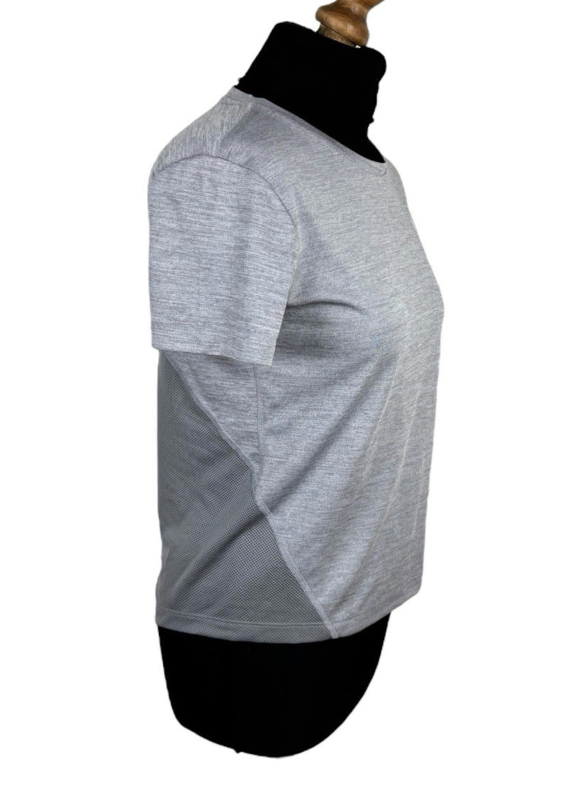 Nike Running Dri Fit Grey T-shirt Top Stretch Short Sleeve Women's UK Size XS