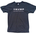 American Apparel Black Trump Print T-Shirt Men's UK Size L Black Crew Neck USA Make America Great Again