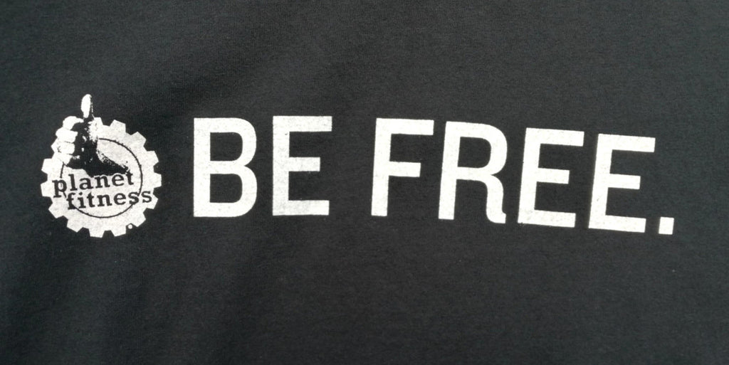 Fruit of the Loom Black Fitness Slogan Graphic Print T-Shirt Men's Size M Black Crew Neck 100% Cotton
