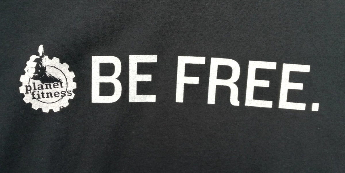 Fruit of the Loom Black Fitness Slogan Graphic Print T-Shirt Men's Size M Black Crew Neck 100% Cotton