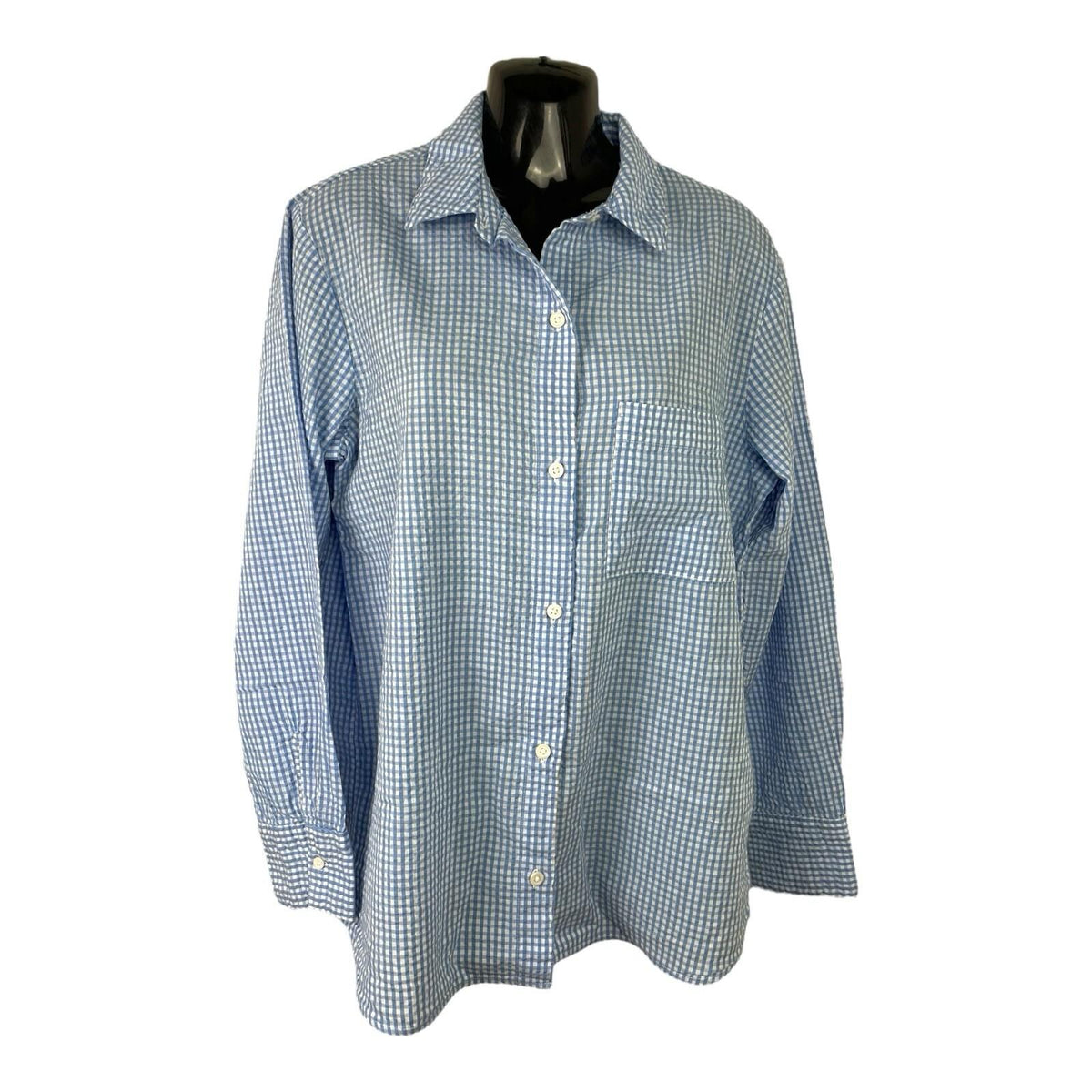Divided Blue Gingham Shirt Oversized Women’s UK Size XXS