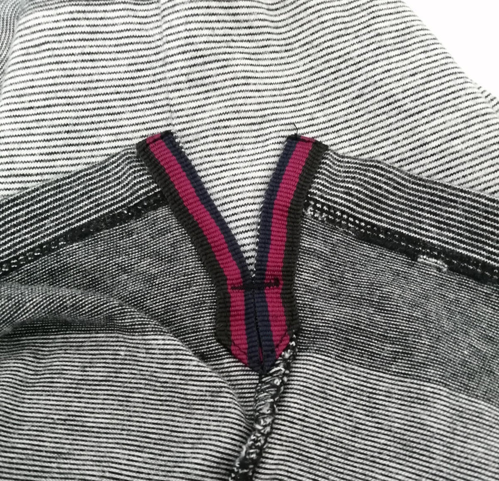 Debenhams Gray Debenhams Men's UK Size XL Grey Polo Shirt Striped Plum Black Collar Side Gusset