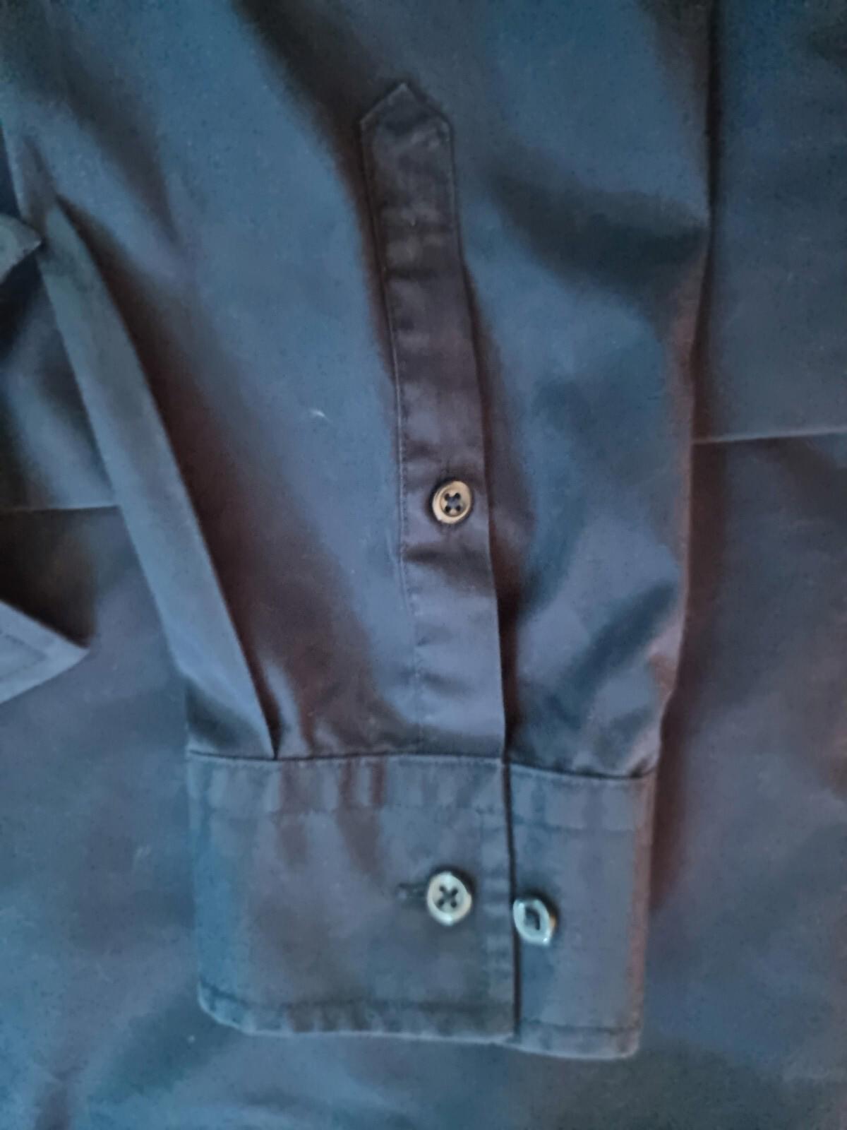 Next Shirt Slim Fit Long Sleeve Blue 100% Cotton Men's 16" Collar 38"- 40" Chest