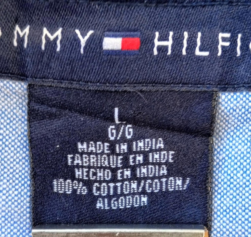 Tommy Hilfiger Shirt Men's UK Size L Red/Blue Check Short Sleeve Pockets