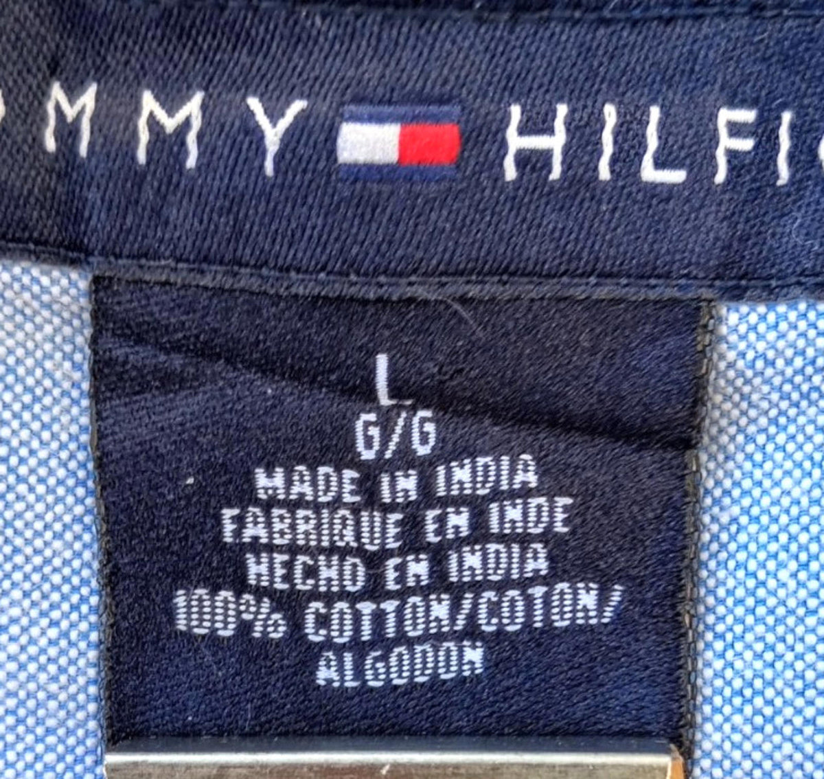Tommy Hilfiger Shirt Men's UK Size L Red/Blue Check Short Sleeve Pockets