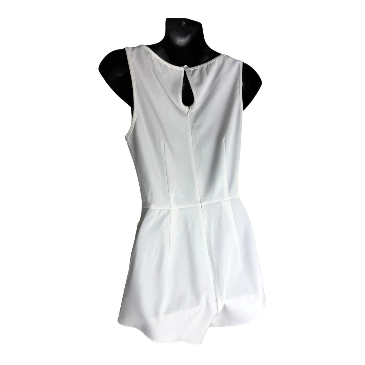 Pretty Little Thing White Romper Playsuit Vintage Look Women's UK Size 8