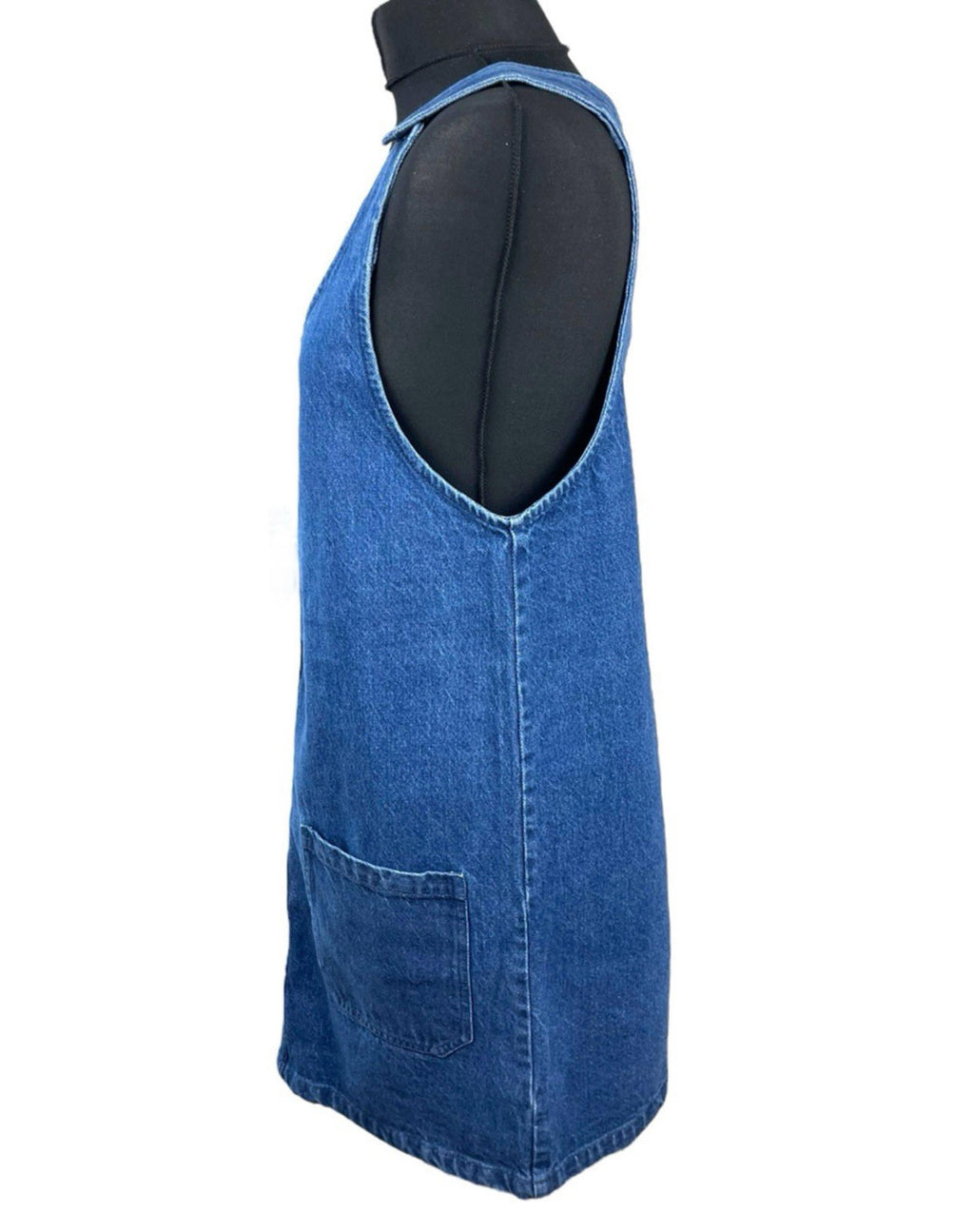 Co Blue Pep & Co Dark Denim Pinafore Mini Dress Women's UK Size 12